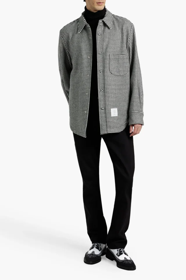 Thom Browne Houndstooth Cotton Overshirt, photo 2 of 4 from THE OUTNET