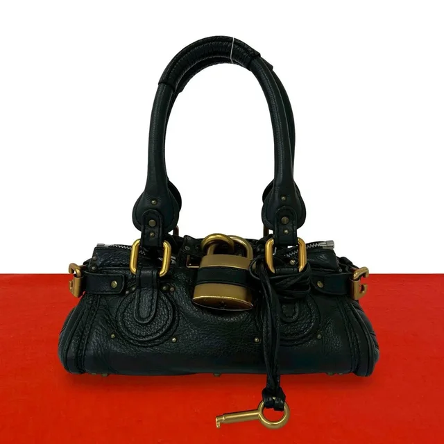Chloé Paddington Leather Handbag in black Leather from Grailed