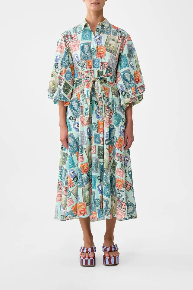 Camilla eBoutique WAIST TIE SHIRT DRESS WITH BUBBLE SLEEVE WITH LOVE FROM TÜRKIYE from CAMILLA, photo 1 of 1