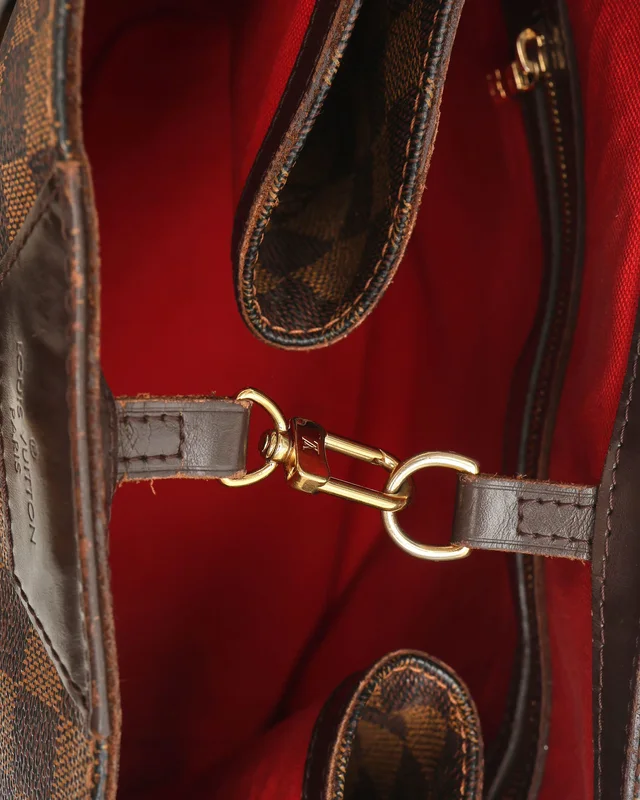 Louis Vuitton Damier Ebene Cabas Rivington Tote Bag in Brown Coated canvas from A Retro Tale, photo 7 of 10