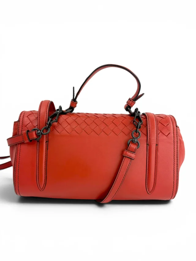 Bottega Veneta Leather Satchel in Red Leather from Season 2 Consign, photo 3 of 4