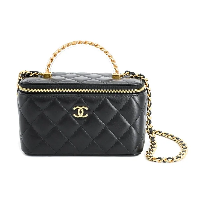 Chanel Shoulder Bag Chain Vanity in Lambskin from The Reluxe