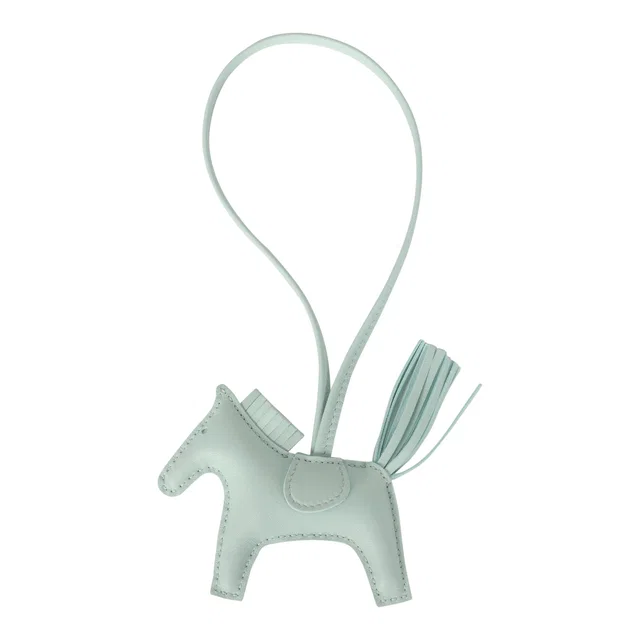 Hermès Rodeo Bag Charm PM Vert Peppermint Milo Lambskin in Green Lambskin from Madison Avenue Couture