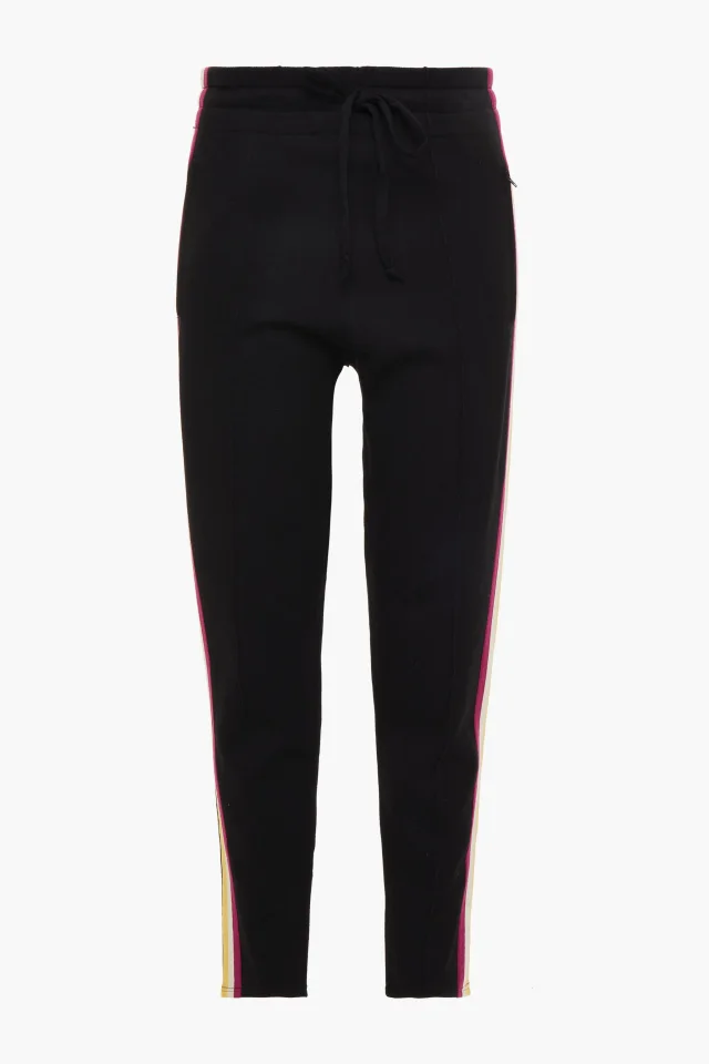 Marant Étoile Striped Knitted Track Pants in Black from THE OUTNET, photo 1 of 1