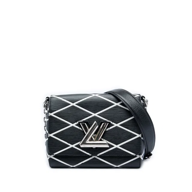 Black Louis Vuitton Epi Malletage Twist Crossbody Bag in Black Leather from Designer Revival, photo 1 of 1