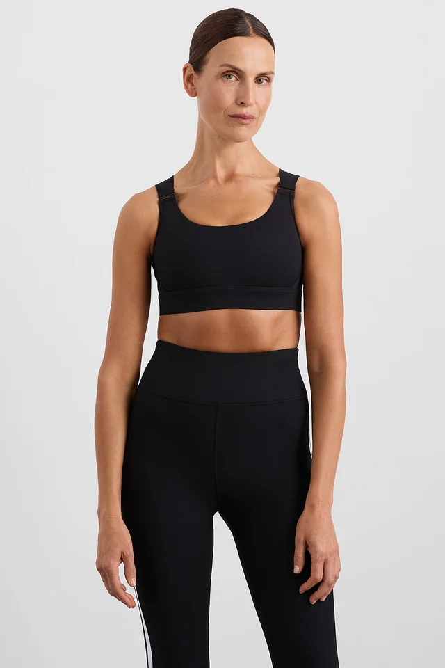 Athletica Logo Crossback Sports Bra 395 in Black from Aje, photo 1 of 1