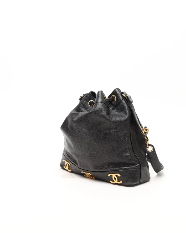 Chanel CC Caviar Bucket Bag in Caviar leather from A Retro Tale, photo 3 of 12