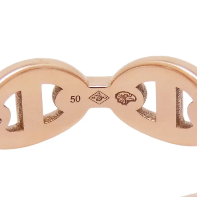 Hermès Chaine d'Ancre Anchene Ring Size 50/#10 18K Pink Gold in Pink from GALLERY RARE, photo 14 of 15