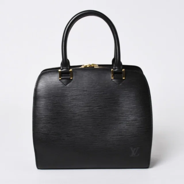 Louis Vuitton Epi Pont Neuf Handbag Black Gold in Black Leather from The Reluxe
