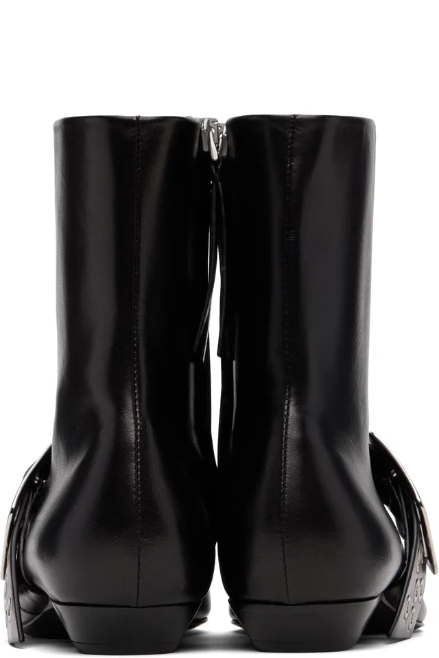 Jil Sander Black Ankle Boots, photo 2 of 5 from SSENSE