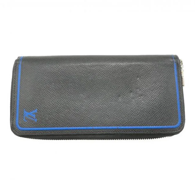 Louis Vuitton Zippy Wallet Vertical in Black Taiga Leather in Black Leather from Luxury Promise