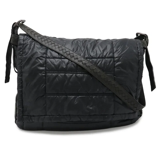 Bottega Veneta Nylon Leather Shoulder Bag in Nylon from LuxUness