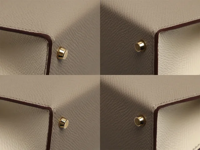 Hermès Mini SO Gris Asphalte and Craie Epsom Kelly 20 in White Epsom leather from Ann's Fabulous Finds, photo 2 of 2