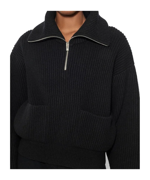 Alaïa Half-Zip Ribbed Knitted Sweater, photo 4 of 4 from SENSER