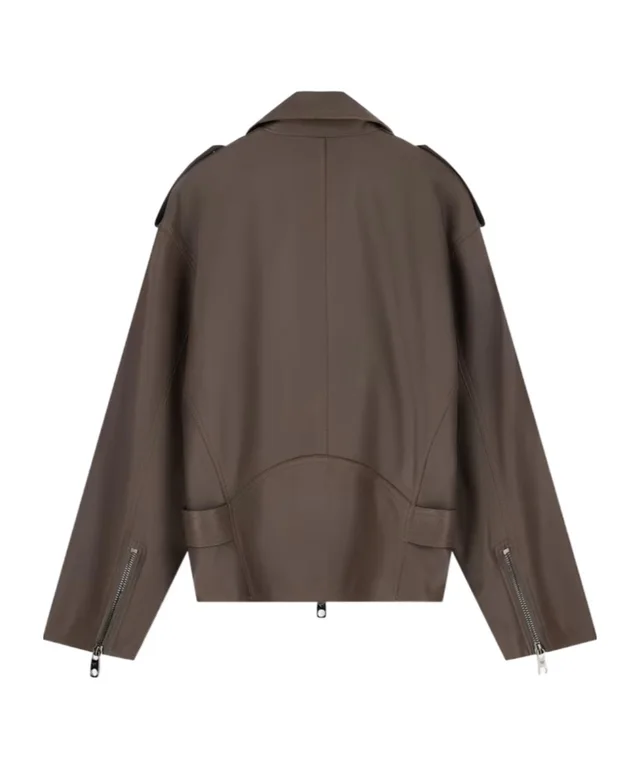 Emporio Armani belted leather jacket, photo 2 of 7 from SENSER
