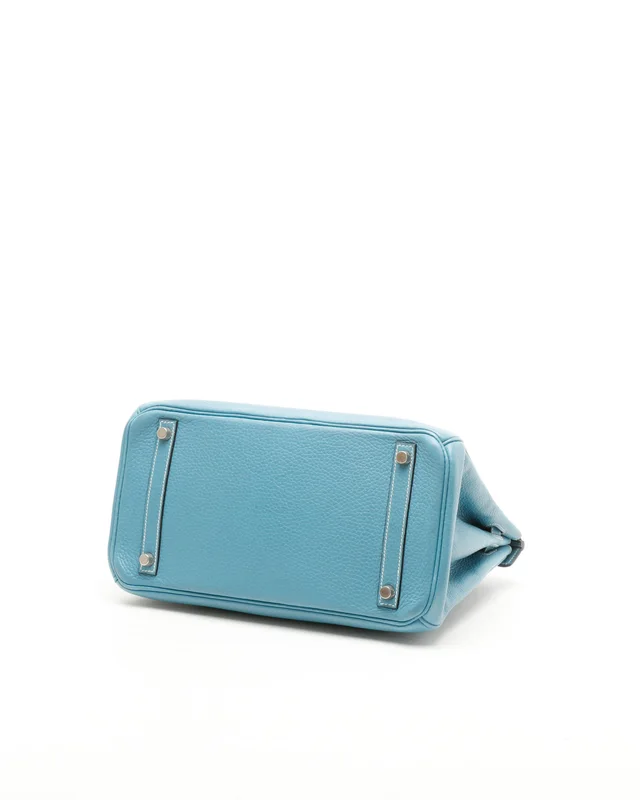 Hermès Birkin 30 Clemence Blue Jean Bag in Blue Clemence leather from A Retro Tale, photo 4 of 12