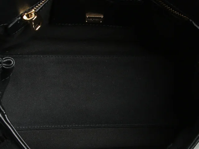 Dolce & Gabbana Medium Black Laser Cut Miss Sicily Bag in Black Leather from Ann's Fabulous Finds, photo 8 of 9