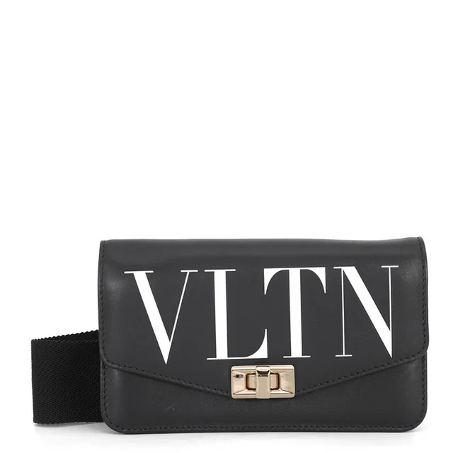 Valentino Garavani Logo Crossbody Bag BlackQW0B0C76DQM_NER Leather in Leather from GALLERY RARE