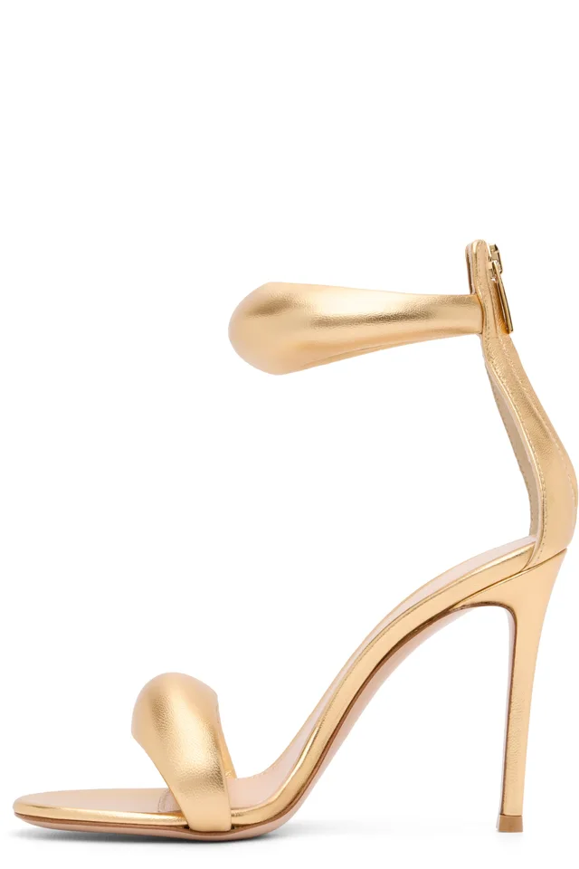 Gianvito Rossi Gold Bijoux Heeled Sandals, photo 3 of 5 from SSENSE