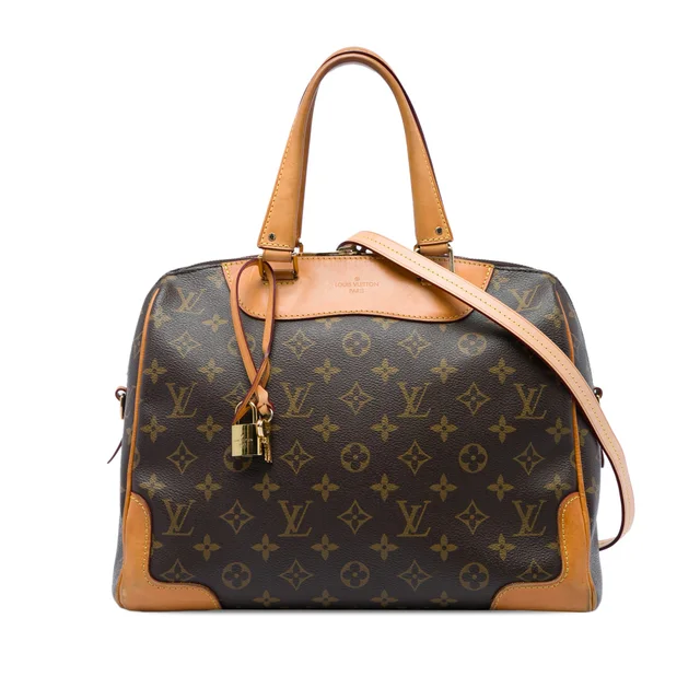 Brown Louis Vuitton Monogram Retiro PM Satchel in Brown Coated canvas from Designer Revival