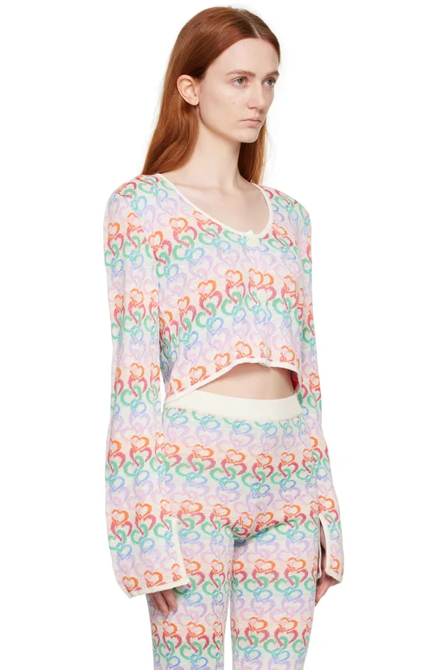 Marco Rambaldi Multicolor Heart Cardigan, photo 2 of 4 from SSENSE