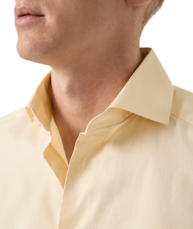 Eton Slim-Fit Signature Oxford Dress Shirt in Yellow, photo 4 of 5 from Harry Rosen