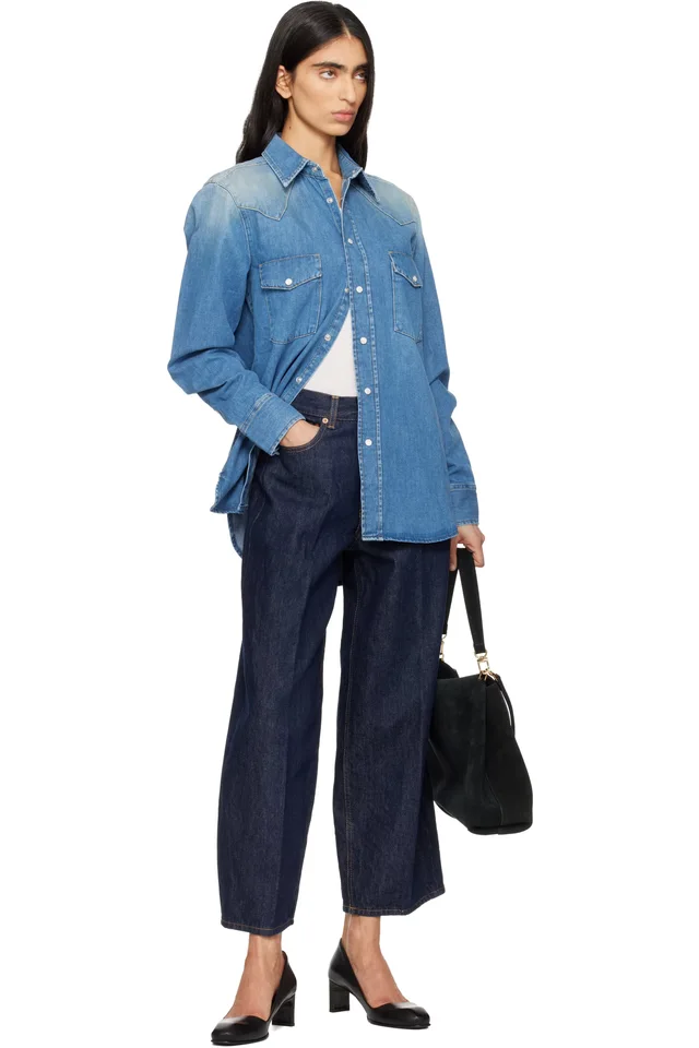 6397 Blue Western Denim Shirt, photo 4 of 4 from SSENSE