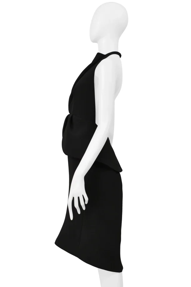 Balenciaga Black Wool Halter Dress 2013 in Black Wool from Resurrection Vintage, photo 7 of 8