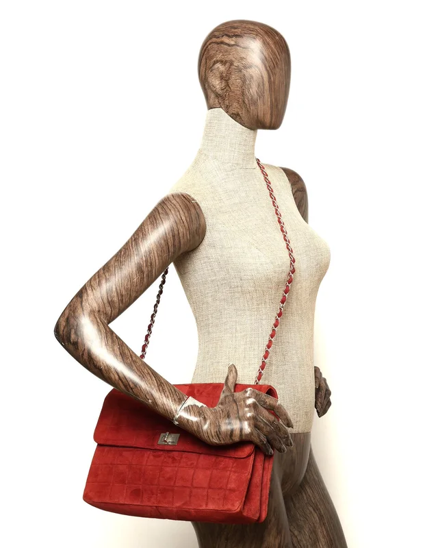 Chanel Square Quilt Mademoiselle Flap Bag in Suede from A Retro Tale, photo 9 of 9