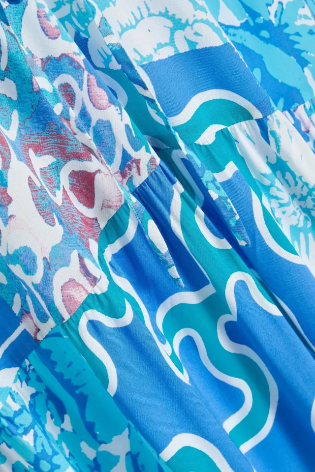 Diane von Furstenberg Boris Printed Woven Midi Dress in Light blue, photo 4 of 6 from THE OUTNET