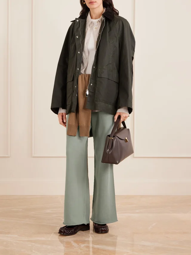 LESET Jamie cotton-terry track pants in Green, photo 2 of 2 from NET-A-PORTER (Canada)