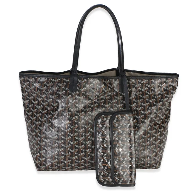 Goyard Black Goyardine Canvas Saint Louis Pm Handbag in Black Canvas from HEWI