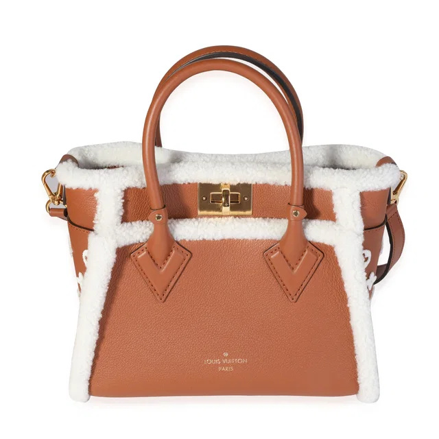 Louis Vuitton Caramel Calfskin and Shearling On My Side PM in Calfskin from myGemma