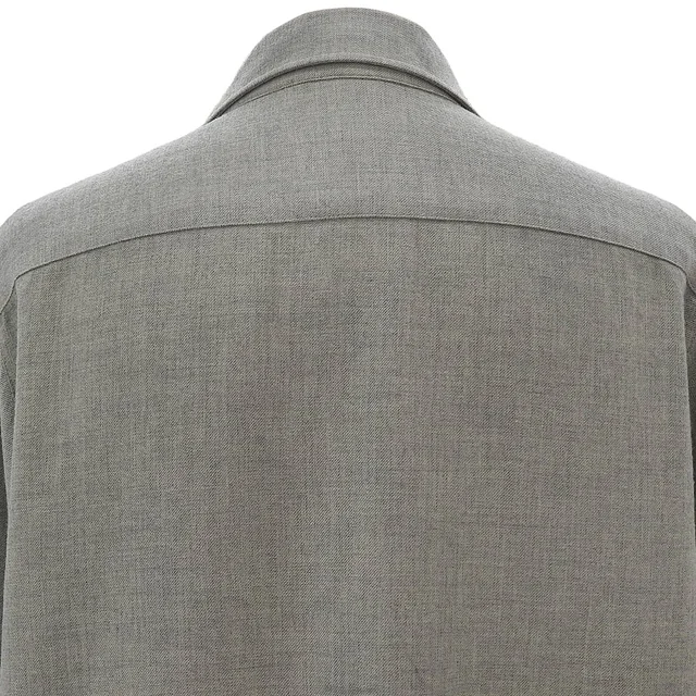 Hermès カシミアVネック長袖シャツ #36 グレー from VINTAGE QOO TOKYO, photo 2 of 2
