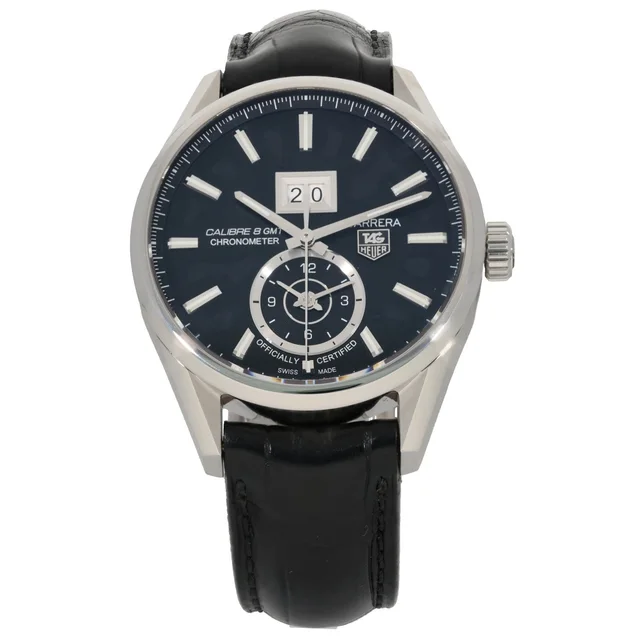 TAG Heuer Carrera WAR5010 41mm Stainless Steel Watch in Leather from H&T