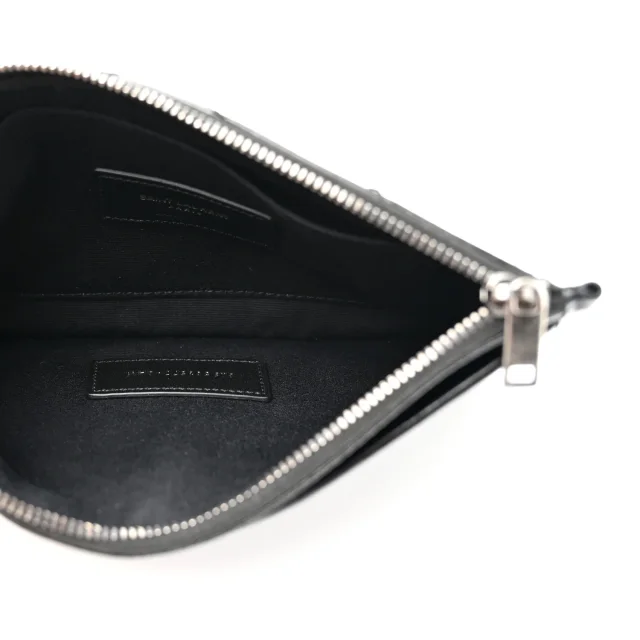 Saint Laurent Crinkled Calfskin Matelasse Monogram Niki Bill Pouch Black in Black Calfskin from FASHIONPHILE, photo 5 of 7