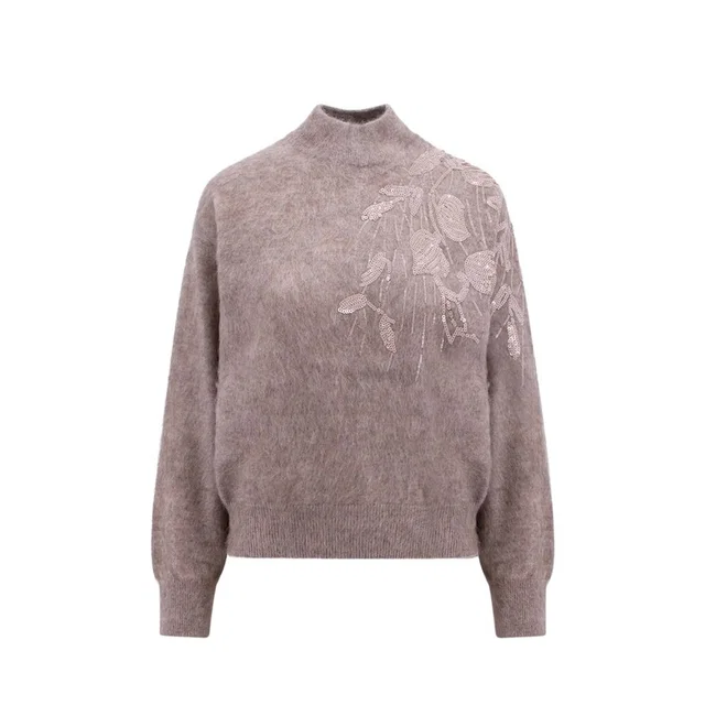Brunello Cucinelli Beige Cashmere Sweatshirt in Beige Cashmere from HEWI
