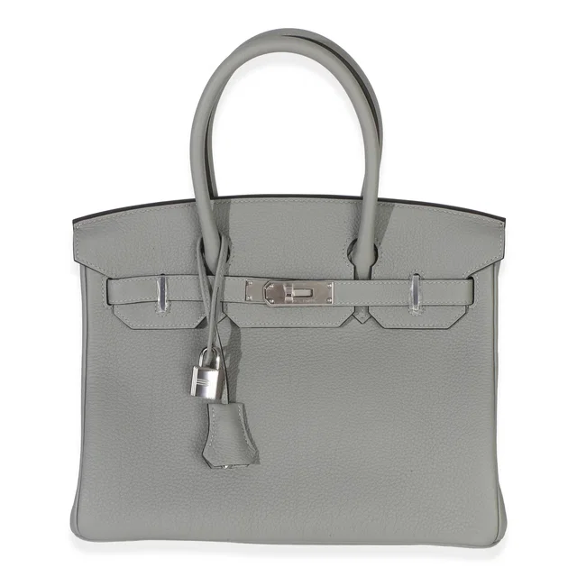 Hermès Gris Mouette Togo Birkin 30 PHW in Grey Togo leather from myGemma