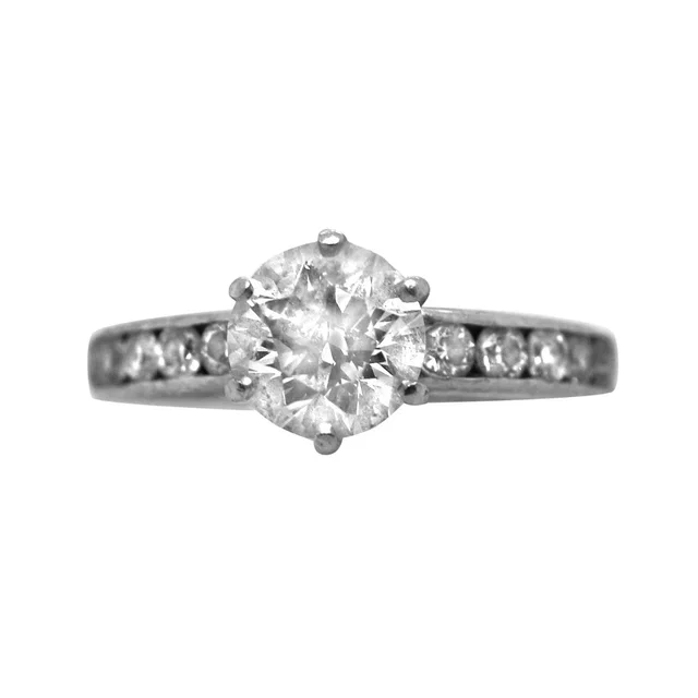Platinum And Diamond Engagement Ring | Tiffany & Co. | Buy at from Truefacet