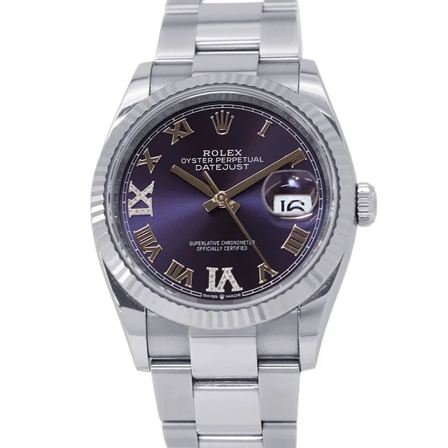 Rolex Datejust 36 W36mm Stainless Steel Aubergine Dial126234 from GALLERY RARE