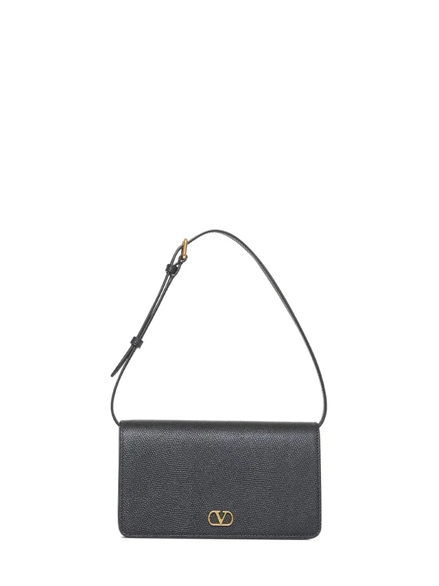 Valentino Garavani Shoulder Bag — Black Calf Leather in Black Calfskin from HEWI