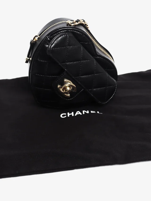 Chanel Black 2021 lambskin heart bag in Black Lambskin from Sign of the Times, photo 8 of 8