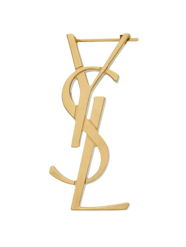 Saint Laurent Cassandre Earring — Gold Brass Earrings in Gold from HEWI