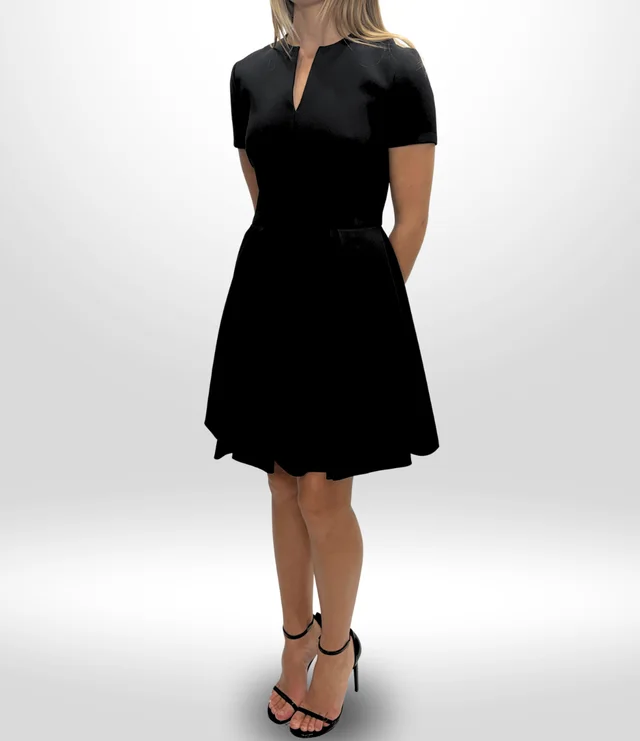Dior Wool Silk Dress Sz 38 in Black Silk from Revivre Luxury Consignment