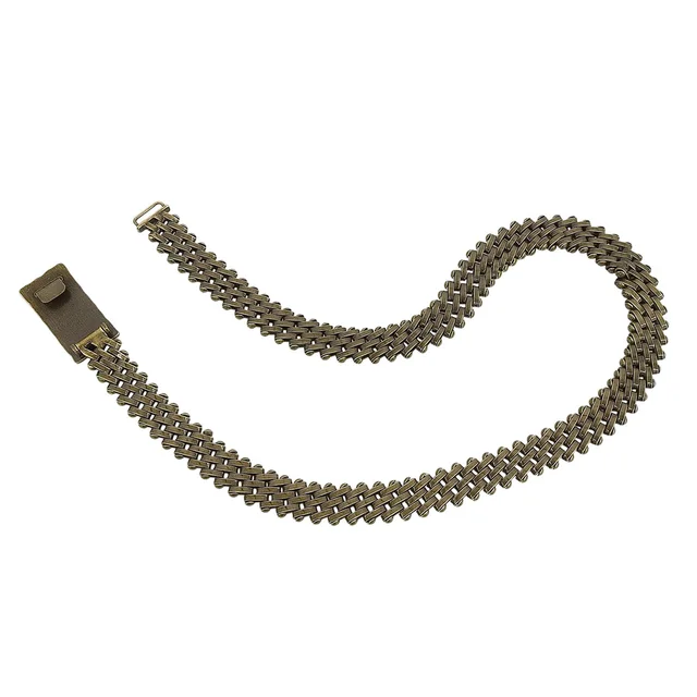 Chanel 1997 Square CC Mark Plate Chain Belt Bronze from VINTAGE QOO TOKYO, photo 2 of 2