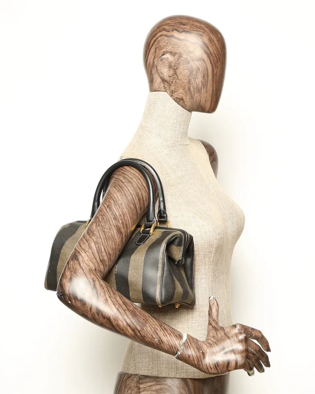 Fendi Pequin Mini Boston Bag in Denim from A Retro Tale, photo 9 of 9