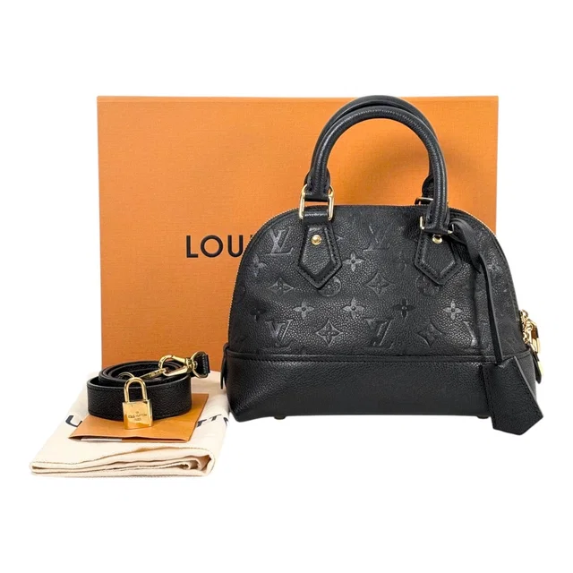 Louis Vuitton Black Alma BB Empriente Leather Bag in Black Leather from Luxury Promise