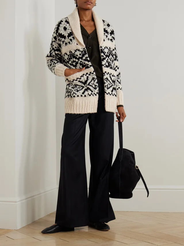 JAMES PERSE Intarsia-knit wool-blend cardigan, photo 2 of 2 from NET-A-PORTER (Canada)