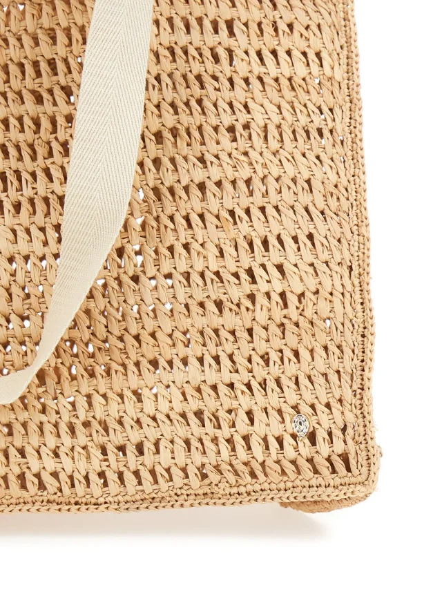 HELEN KAMINSKI 'Anika' Beige Handbag with Crochet Motif in Raffia for Women in Beige 100% Raffia, photo 9 of 10 from Gaudenzi Boutique