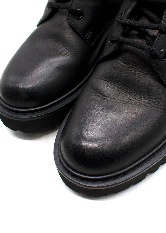 Valentino Garavani Black Go Logo Embellished Leather Ankle Boots in Black Leather from HEWI
